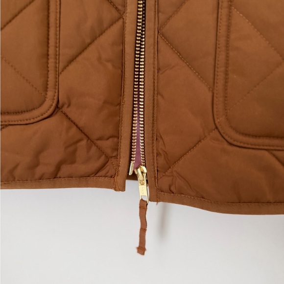 J crew puff vest XL camel tan and pink like new - Picture 4 of 7